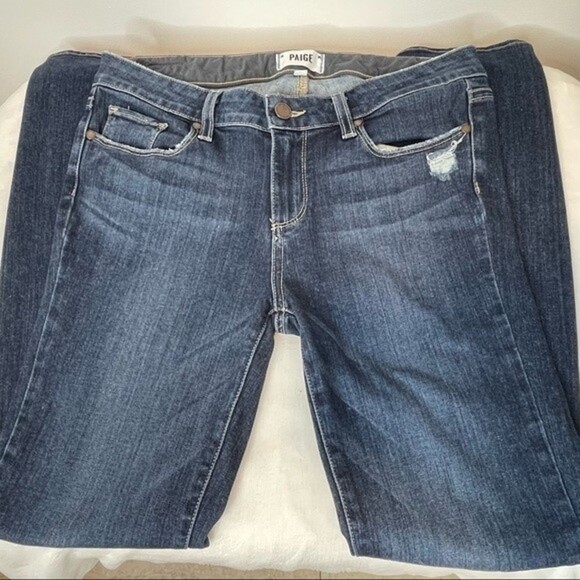 Paige Denim Skyline Ankle Peg Skinny Jeans Elia Dest. - Picture 7 of 13